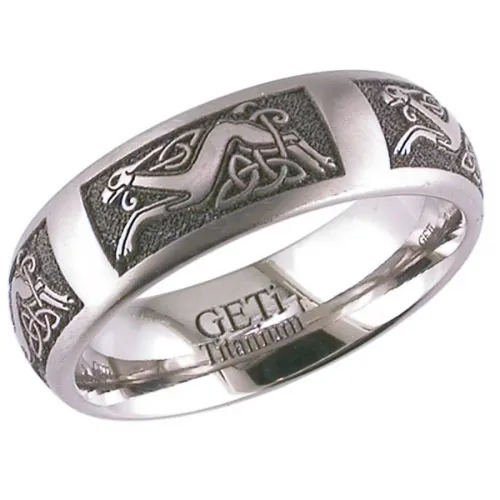 Celtic Titanium Wedding Ring (2204CD1) 